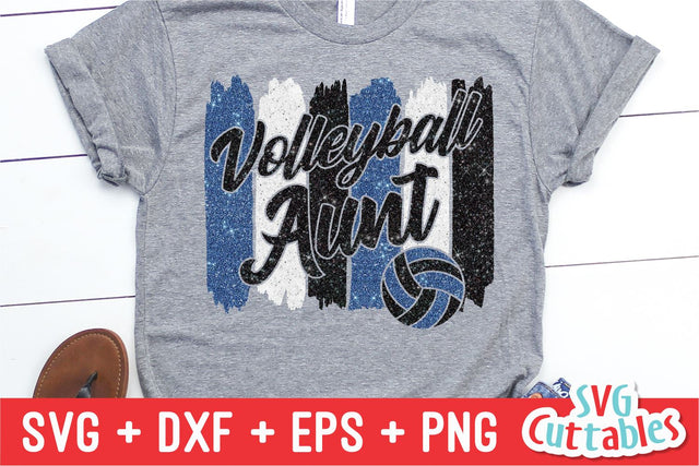 Volleyball Aunt svg - Volleyball svg - Volleyball Cut File - svg - eps - dxf - png - Brush Strokes - Silhouette - Cricut - Digital File SVG Svg Cuttables 