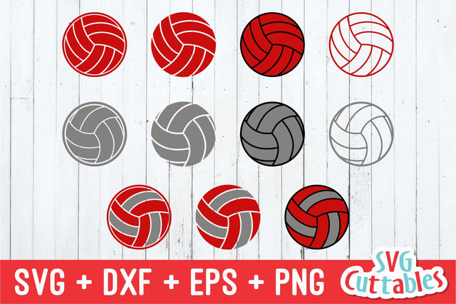 Volleyball Ball Collection SVG Svg Cuttables 