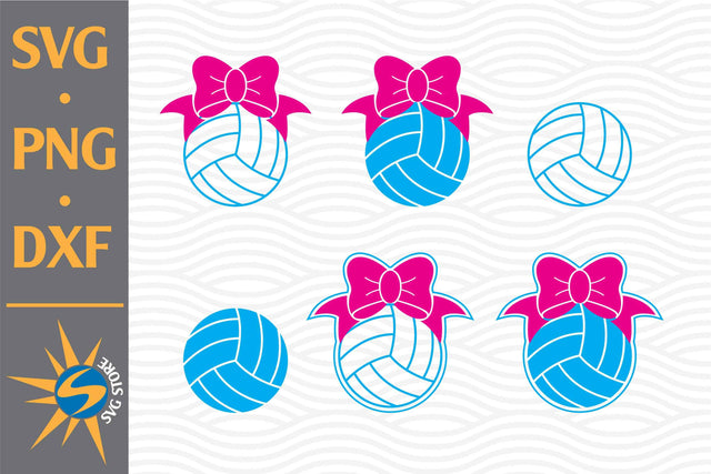 Volleyball, Bow Volleyball SVG, PNG, DXF Digital Files Include SVG SVGStoreShop 