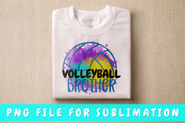 Volleyball Brother PNG, Volleyball Design For Sublimation Sublimation HappyDesignStudio 