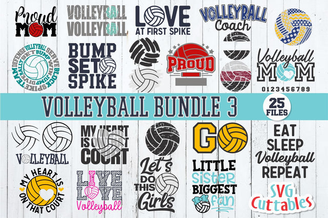 Volleyball Bundle 3 SVG Svg Cuttables