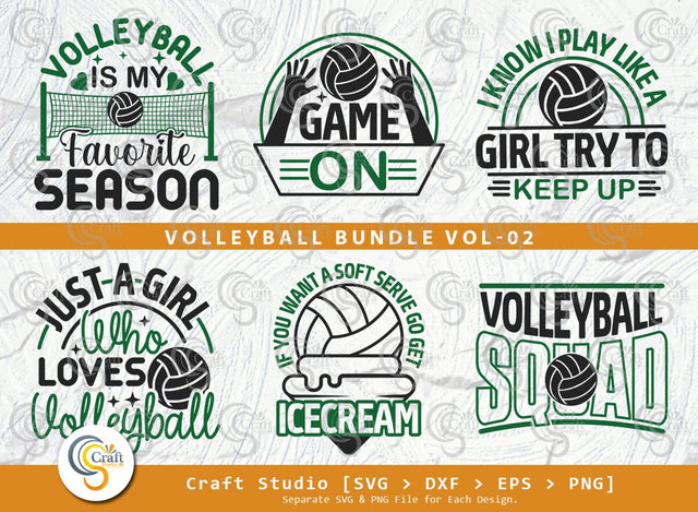 Volleyball Bundle Vol-02 SVG, If You Want A Soft Serve Go Get Icecream, Volleyball Squad, Just A Girl Who Loves Volleyball, Volleyball Quote SVG ETC Craft 