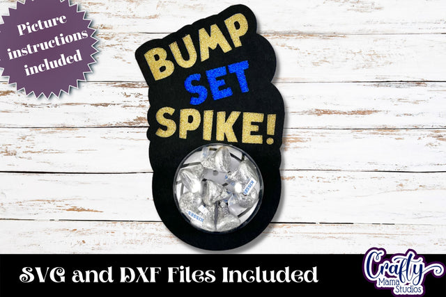 Volleyball Candy Dome Holder, Bump Set Spike Candy Ornament SVG Crafty Mama Studios 