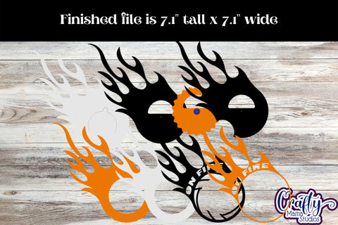 Volleyball Candy Dome Holder, On Fire Candy Ornament Svg SVG Crafty Mama Studios 