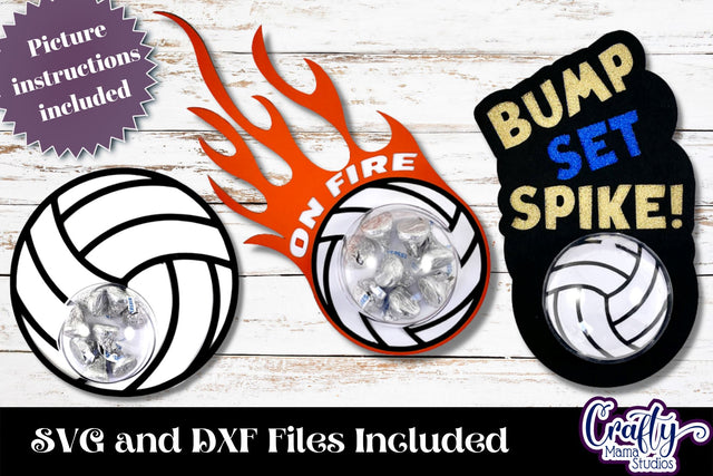 Volleyball Candy Dome Holder, Sports Candy Ornament Svg SVG Crafty Mama Studios 