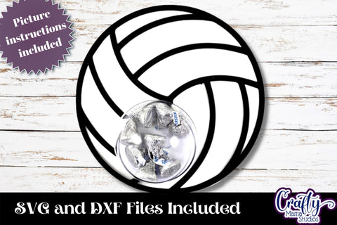 Volleyball Candy Dome Holder, Sports Candy Ornament Svg SVG Crafty Mama Studios 