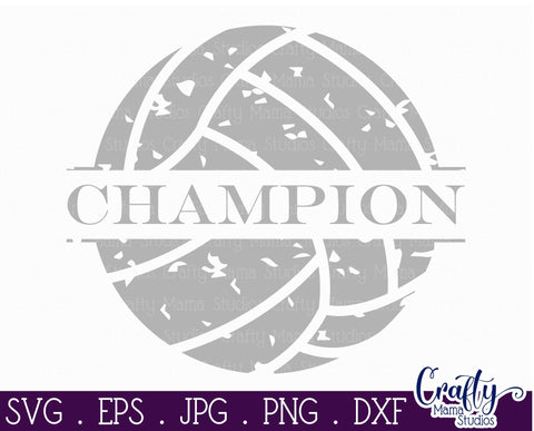 Volleyball - Champion Svg - Grunge SVG Crafty Mama Studios 