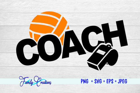 Volleyball Coach SVG Family Creations 