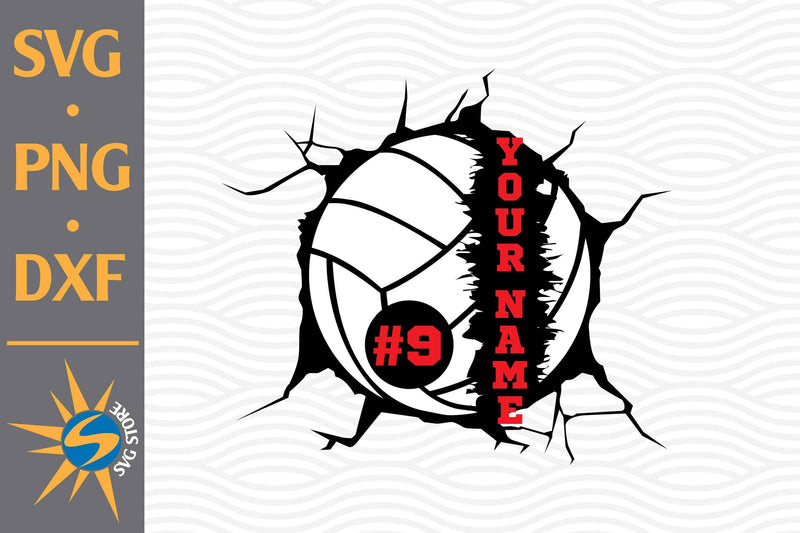 Volleyball Custom Name SVG, PNG, DXF Digital Files Include SVG SVGStoreShop 