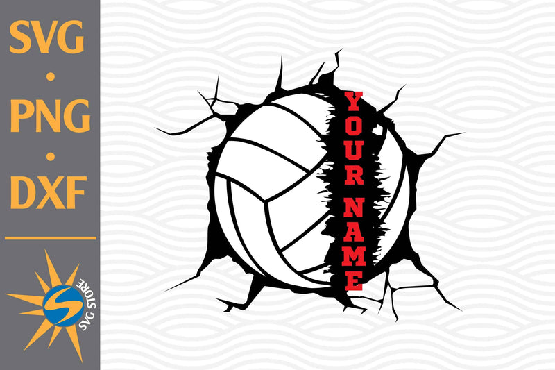 Volleyball Custom Name SVG, PNG, DXF Digital Files Include SVG SVGStoreShop 