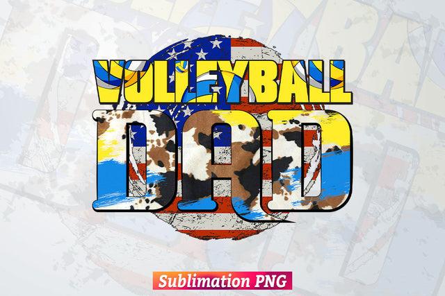 Volleyball Dad Leopard USA Flag Cowhide 4th of July Fathers Day T shirt Tumbler Design Png Sublimation Files Sublimation DesignDestine 