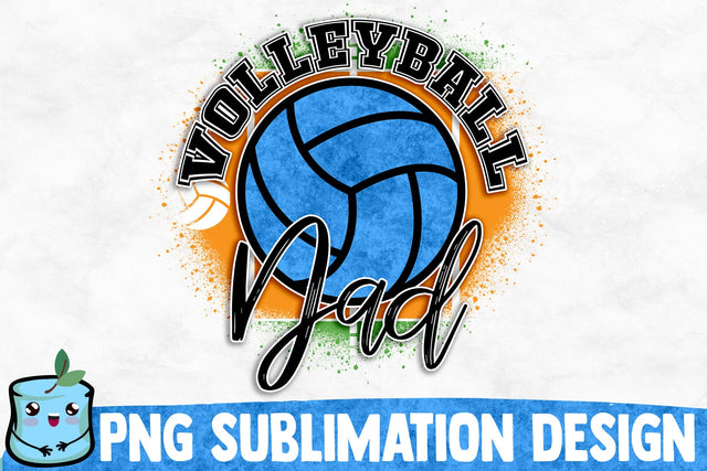 Volleyball Dad Sublimation Design Sublimation MintyMarshmallows 