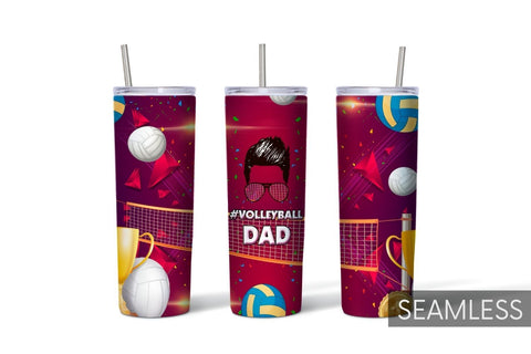 Volleyball Dad Tumbler Sublimation Sublimation SvgOcean 