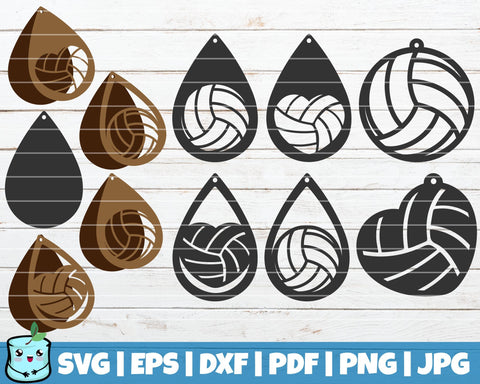 Volleyball Earrings SVG MintyMarshmallows 