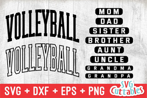 Volleyball Family svg - Volleyball Mom svg - Volleyball Cut File - svg - eps - dxf - png - Silhouette - Cricut - Digital Download SVG Svg Cuttables 