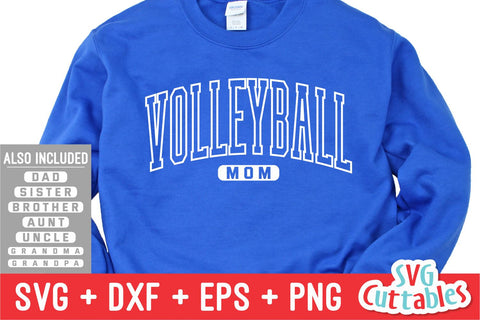 Volleyball Family svg - Volleyball Mom svg - Volleyball Cut File - svg - eps - dxf - png - Silhouette - Cricut - Digital Download SVG Svg Cuttables 