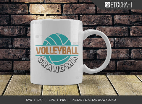 Volleyball Grandma SVG Cut File, Volleyball Svg, volleyball shorts, Volleyball Quote, Volleyball t-Shirt, Game Day, TG 00639 SVG ETC Craft 