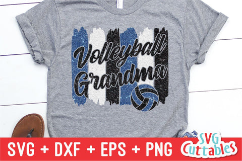Volleyball Grandma svg - Volleyball svg - Volleyball Cut File - svg - eps - dxf - png - Brush Strokes - Silhouette - Cricut - Digital File SVG Svg Cuttables 