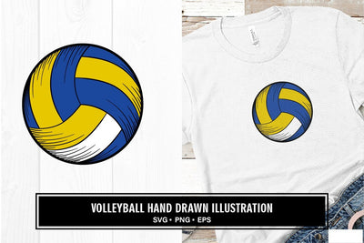 Volleyball hand drawn illustration svg SVG vectorbundles 