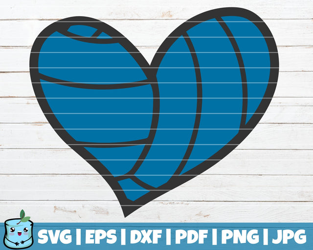 Volleyball Heart SVG MintyMarshmallows 