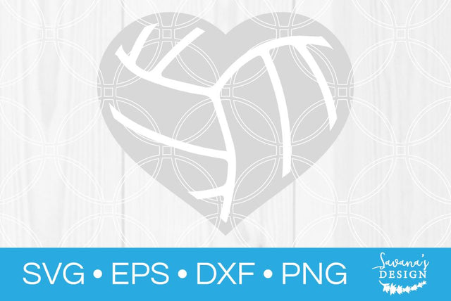Volleyball Heart SVG SavanasDesign 