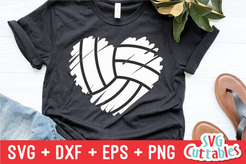 Volleyball Heart svg - Volleyball Cut File - svg - eps - dxf - png - Grunge - Distressed - Paint Stroke - Silhouette - Cricut - Digital File SVG Svg Cuttables 