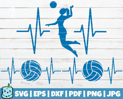 Volleyball Heartbeats SVG MintyMarshmallows 