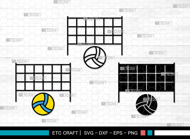 Volleyball Icons Color, Volleyball Svg, Ball Svg, Volleyballs, Volleyball Net, Volleyball Bundle, Icon Bundle, Svg Cut File, Dxf, Eps, Png, SVG ETC Craft 