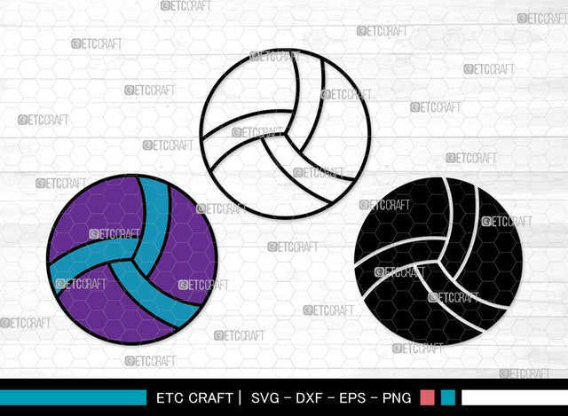 Volleyball Icons Color, Volleyball Svg, Ball Svg, Volleyballs, Volleyball Net, Volleyball Bundle, Icon Bundle, Svg Cut File, Dxf, Eps, Png, SVG ETC Craft 