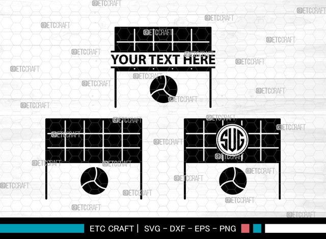 Volleyball Icons Monogram, Volleyball Svg, Ball Svg, Volleyballs, Volleyball Net, Volleyball Monogram, Icon Monogram, Svg Cut File, Dxf, Eps, Png, SVG ETC Craft 