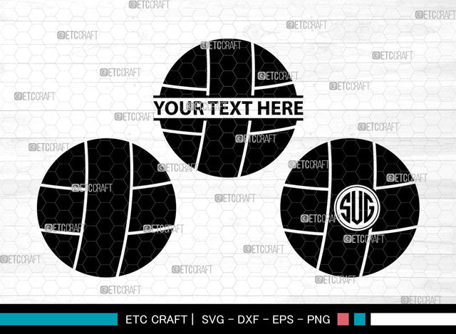 Volleyball Icons Monogram, Volleyball Svg, Ball Svg, Volleyballs, Volleyball Net, Volleyball Monogram, Icon Monogram, Svg Cut File, Dxf, Eps, Png, SVG ETC Craft 