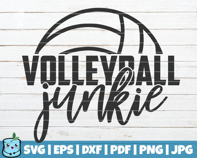 Volleyball Junkie SVG MintyMarshmallows 