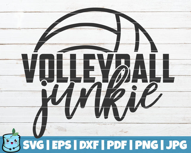 Volleyball Junkie SVG MintyMarshmallows 