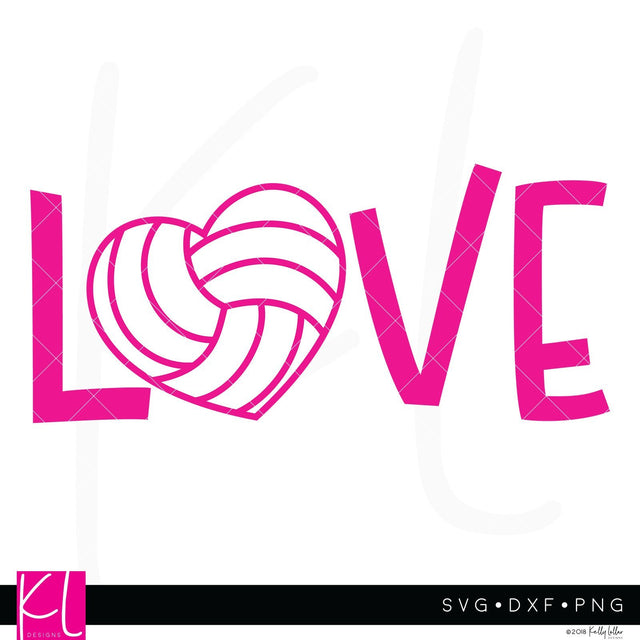 Volleyball Love SVG Kelly Lollar Designs 