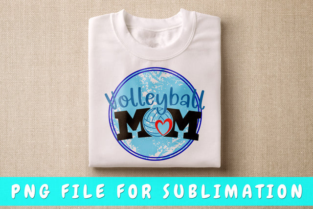 Volleyball Mom PNG, Volleyball Design For Sublimation Sublimation HappyDesignStudio 
