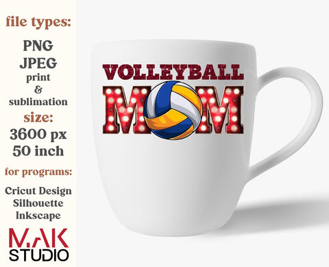 Volleyball mom png, Volleyball mom image, Glitter volleyball png, Volleyball mom sublimation, Transparent png, Clipart, Digital download Sublimation MAKStudion 