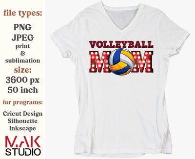 Volleyball mom png, Volleyball mom image, Glitter volleyball png, Volleyball mom sublimation, Transparent png, Clipart, Digital download Sublimation MAKStudion 