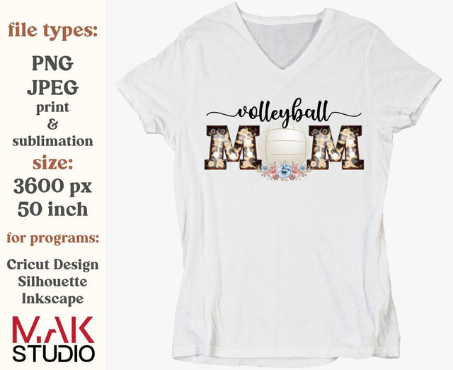 Volleyball mom png, Volleyball mom sublimation, Volleyball mom sublimation designs, Hand drawn png for mama, Shirt clipart, Tshirt clipart Sublimation MAKStudion 
