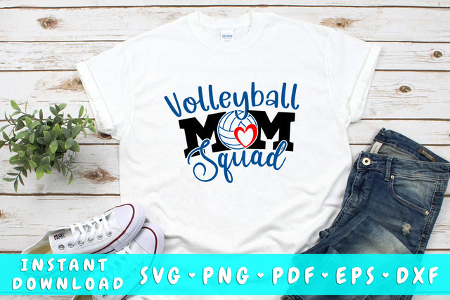 Volleyball Mom Squad SVG SVG HappyDesignStudio 