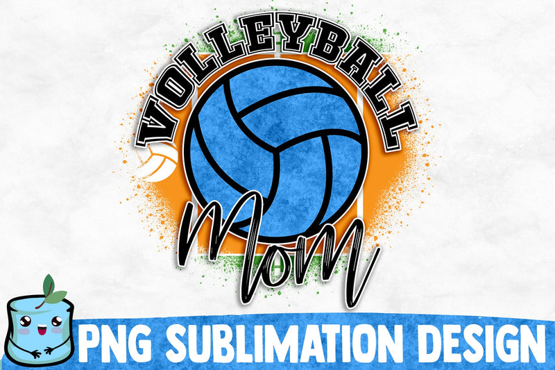 Volleyball Mom Sublimation Design Sublimation MintyMarshmallows 
