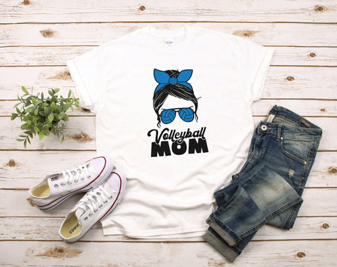 Volleyball Mom SVG Bundle, 6 Designs, Volleyball Mom Messy Bun SVG, Volleyball Shirt SVG, Loud And Proud Volleyball Mom SVG SVG HappyDesignStudio 