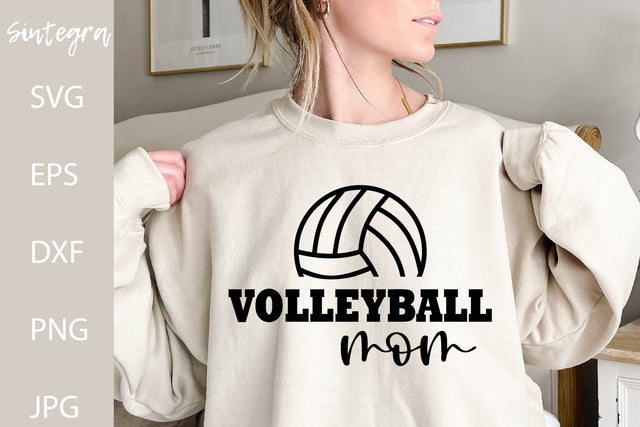 Volleyball Mom SVG Cut File, PNG Print Free For Commercial Use SVG Sintegra 
