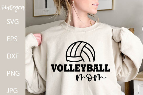Volleyball Mom SVG Cut File, PNG Print Free For Commercial Use SVG Sintegra 