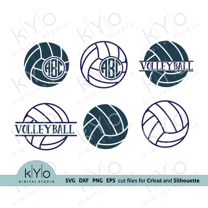 Volleyball Monogram SVG files SVG kYo Digital Studio 