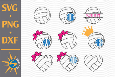 Volleyball Monogram SVG, PNG, DXF Digital Files Include SVG SVGStoreShop 