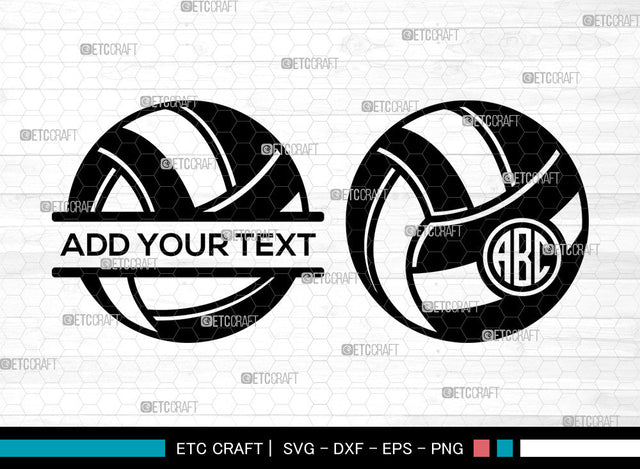 Volleyball Monogram SVG, Volleyball SVG, Volleyball Monogram Frame Svg, Volleyball Net Svg, Volleyball Player Svg, Sports Svg, Volleyball SVG ETC Craft 