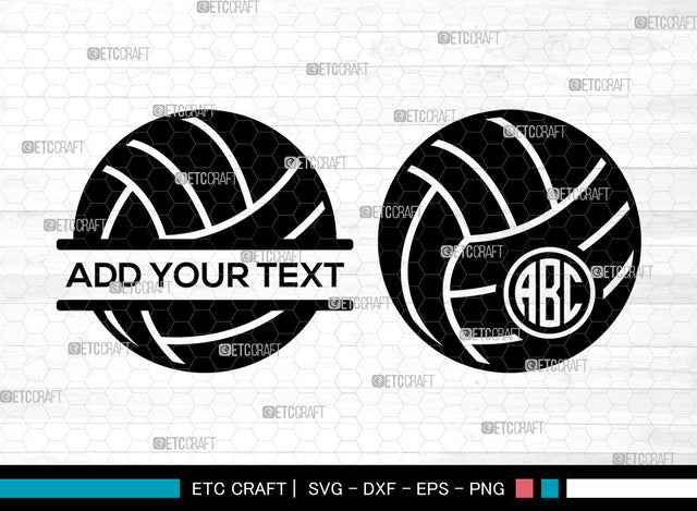 Volleyball Monogram SVG, Volleyball SVG, Volleyball Monogram Frame Svg, Volleyball Net Svg, Volleyball Player Svg, Sports Svg, Volleyball SVG ETC Craft 