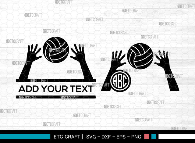 Volleyball Monogram SVG, Volleyball SVG, Volleyball Monogram Frame Svg, Volleyball Net Svg, Volleyball Player Svg, Sports Svg, Volleyball SVG ETC Craft 