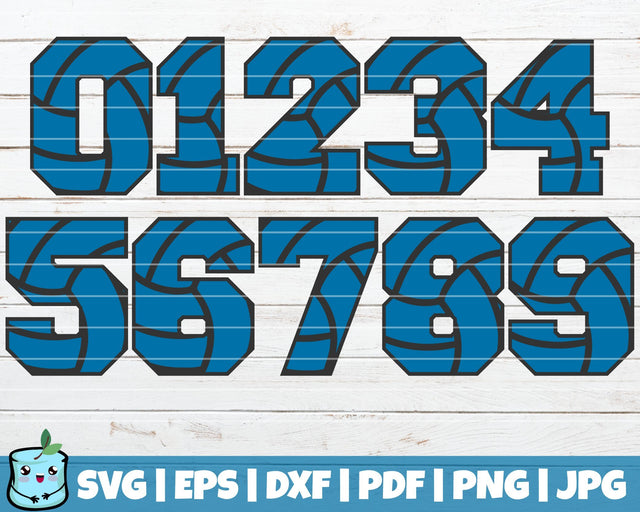 Volleyball Numbers SVG MintyMarshmallows 