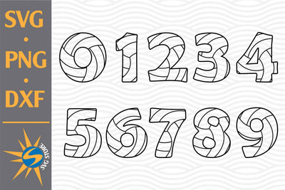 Volleyball Numbers SVG, PNG, DXF Digital Files Include SVG SVGStoreShop 